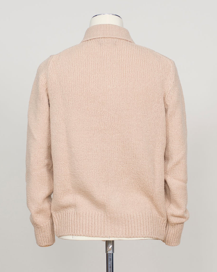Crafted from boiled wool, this Gran Sasso overshirt delivers understated sophistication with substantial warmth. The structured fabric resists wrinkles and develops character with wear. Layer over knits or wear standalone for effortless, refined style. Beige tone pairs seamlessly with neutrals and brighter tones alike. Gran Sasso Boiled Wool Overshirt / Beige