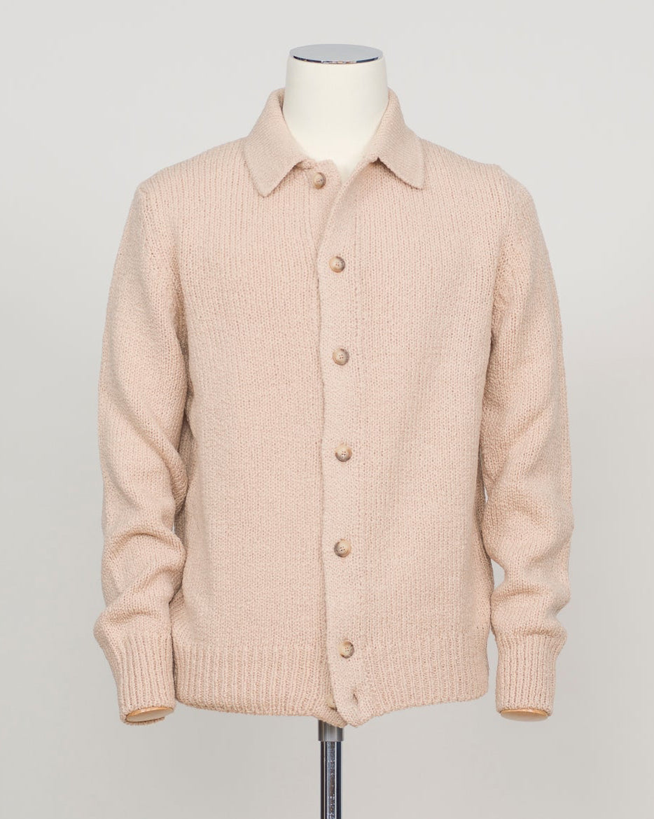 Crafted from boiled wool, this Gran Sasso overshirt delivers understated sophistication with substantial warmth. The structured fabric resists wrinkles and develops character with wear. Layer over knits or wear standalone for effortless, refined style. Beige tone pairs seamlessly with neutrals and brighter tones alike. Gran Sasso Boiled Wool Overshirt / Beige