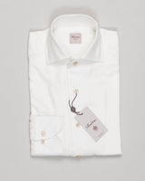 Stenströms Textured Cotton & Lyocell Shirt / Off White