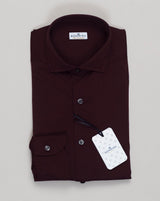 Effortless elegance in premium cotton jersey. The Sonrisa shirt moves with you—soft, breathable, and refined for everyday sophistication. Rich burgundy completes any wardrobe foundation. Sonrisa Cotton Jersey Shirt / Burgundy