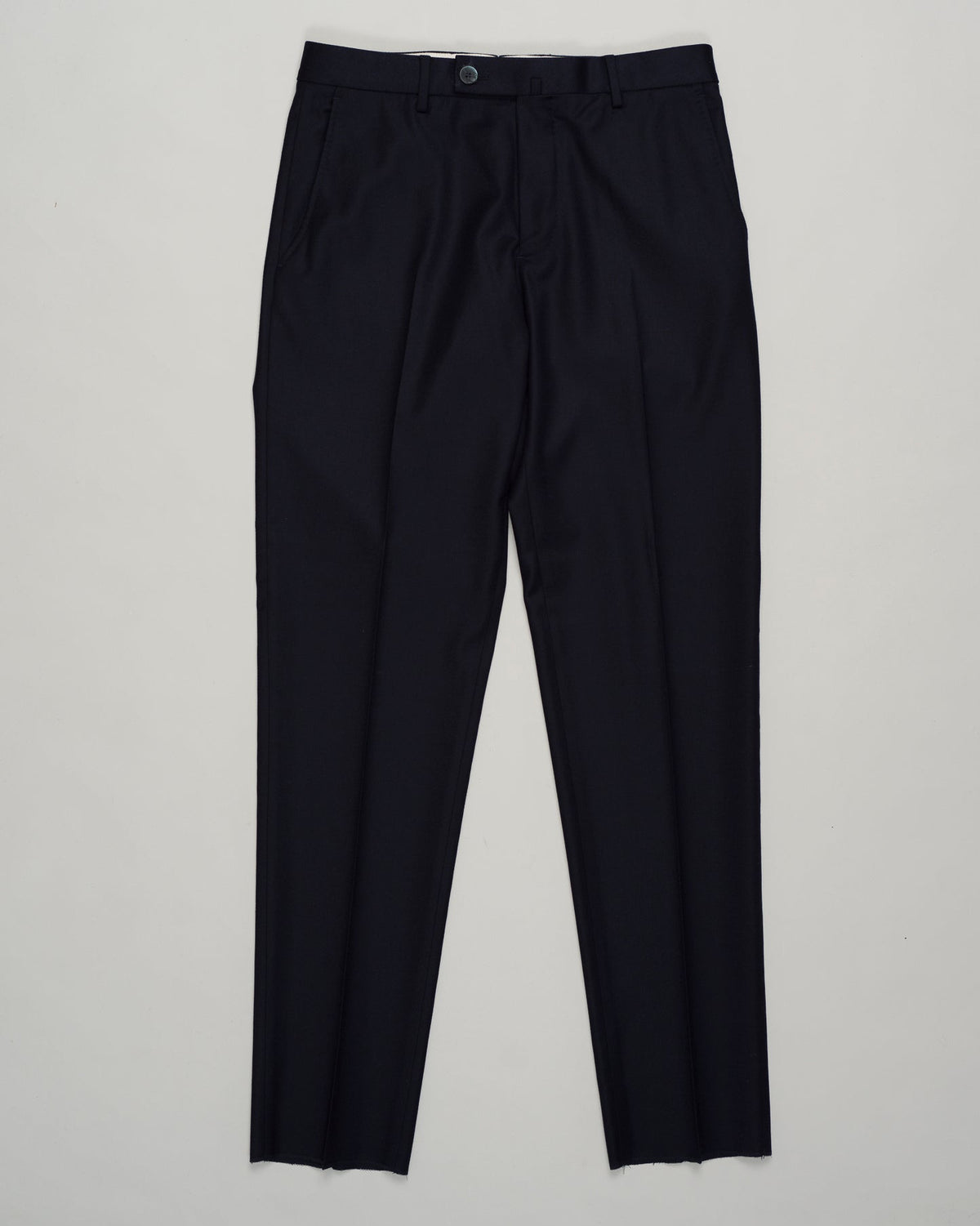 Classic deep navy flannel trousers designed for refined everyday wear. Featuring a patented Comforter waistband for superb comfort and all-day ease. The soft brushed cotton delivers a subtle texture and a reliable drape. Perfect with tailored shirts or casual knitwear, this timeless style transitions seamlessly from the office to the weekend. GTA Moda Flannel Trousers / Navy