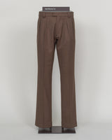 Berwich Pleated Wide Trousers / Light Brown
