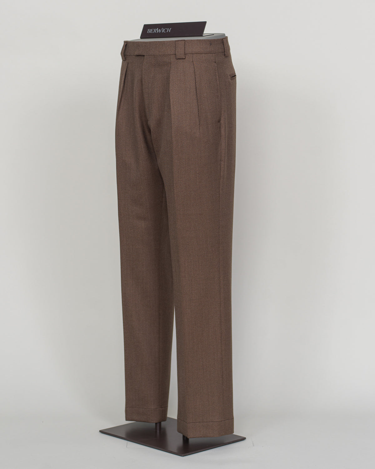 Berwich Pleated Wide Trousers / Light Brown