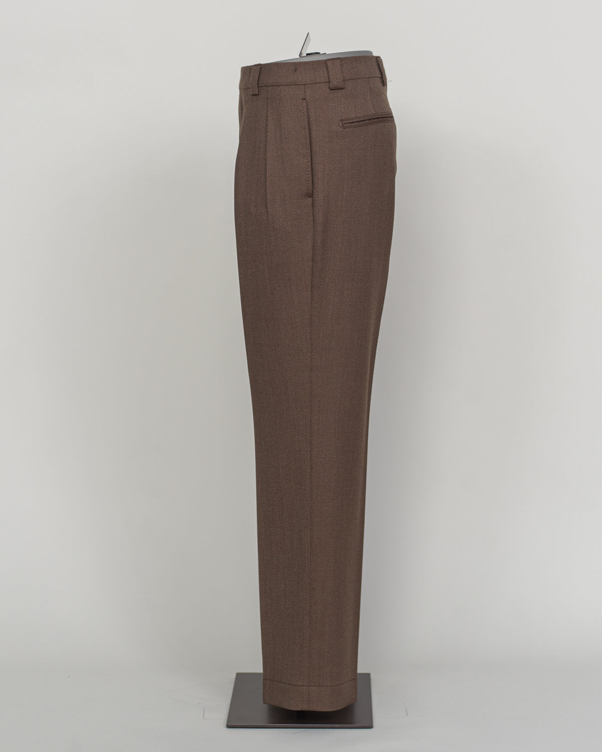 Berwich Pleated Wide Trousers / Light Brown