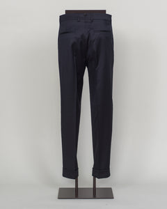 Italian tailoring meets contemporary comfort in these Berwich Chiaia trousers. Crafted from long-staple wool with subtle stretch, they drape with precision while moving with you. Navy provides versatile elegance across seasons. A refined foundation for tailored wardrobes.&nbsp;
