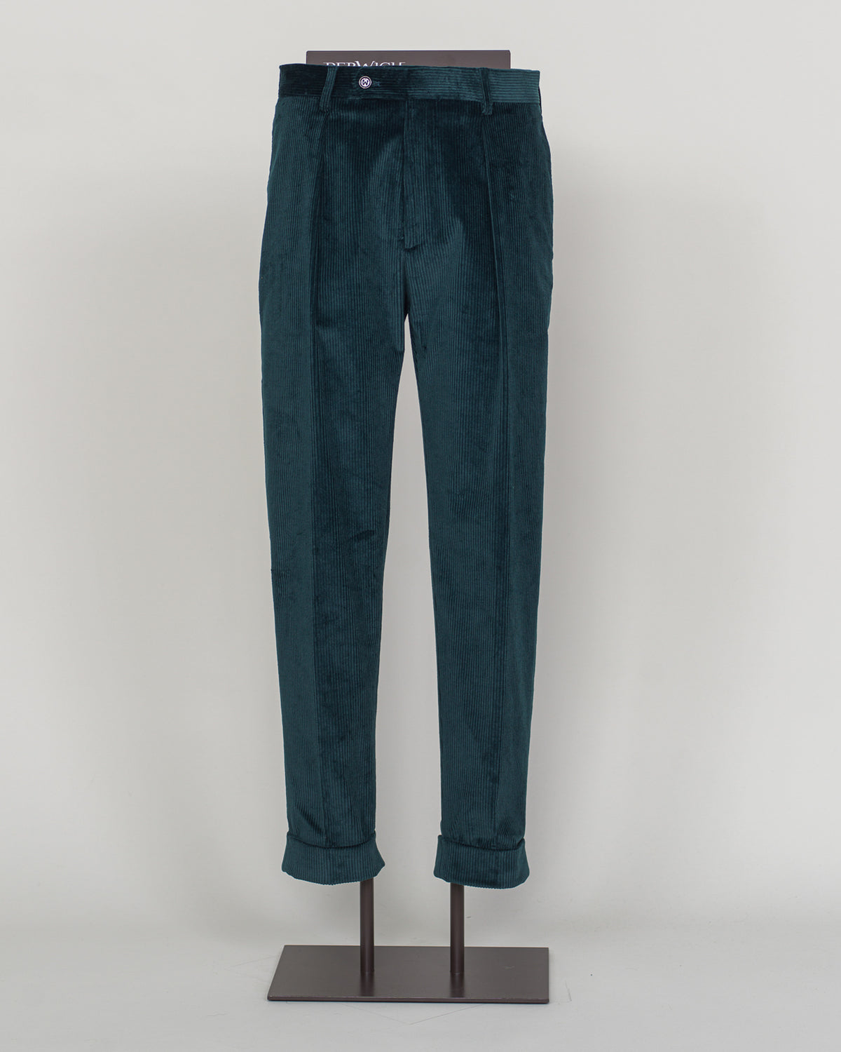 Berwich Chiaia Long Corduroy Trousers / Petrol