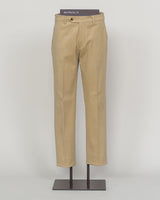 Berwich brushed cotton chinos deliver understated elegance and effortless versatility. The soft, matte finish of premium brushed cotton creates a refined texture that moves naturally, while the classic beige tone pairs seamlessly with neutral and jewel tones alike.

Cut for a modern fit with a tapered leg, these chinos offer comfort without compromise. The quality construction and timeless design make them a wardrobe essential—equally at home in the office or paired with a simple knit for weekend ease.