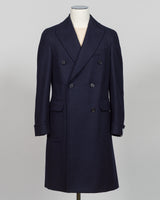Caruso Wool & Cashmere Otello Overcoat / Navy