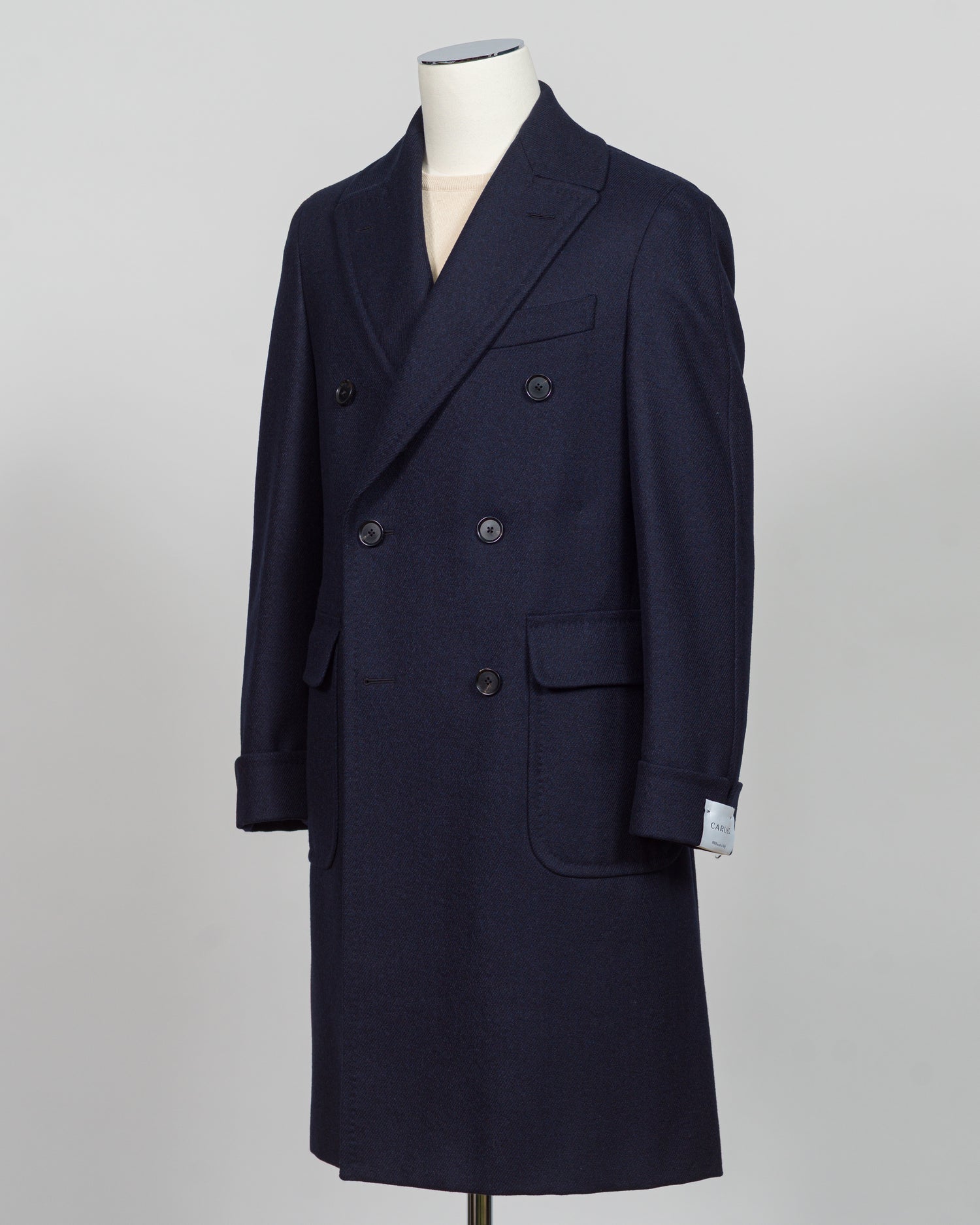 Caruso Wool & Cashmere Otello Overcoat / Navy