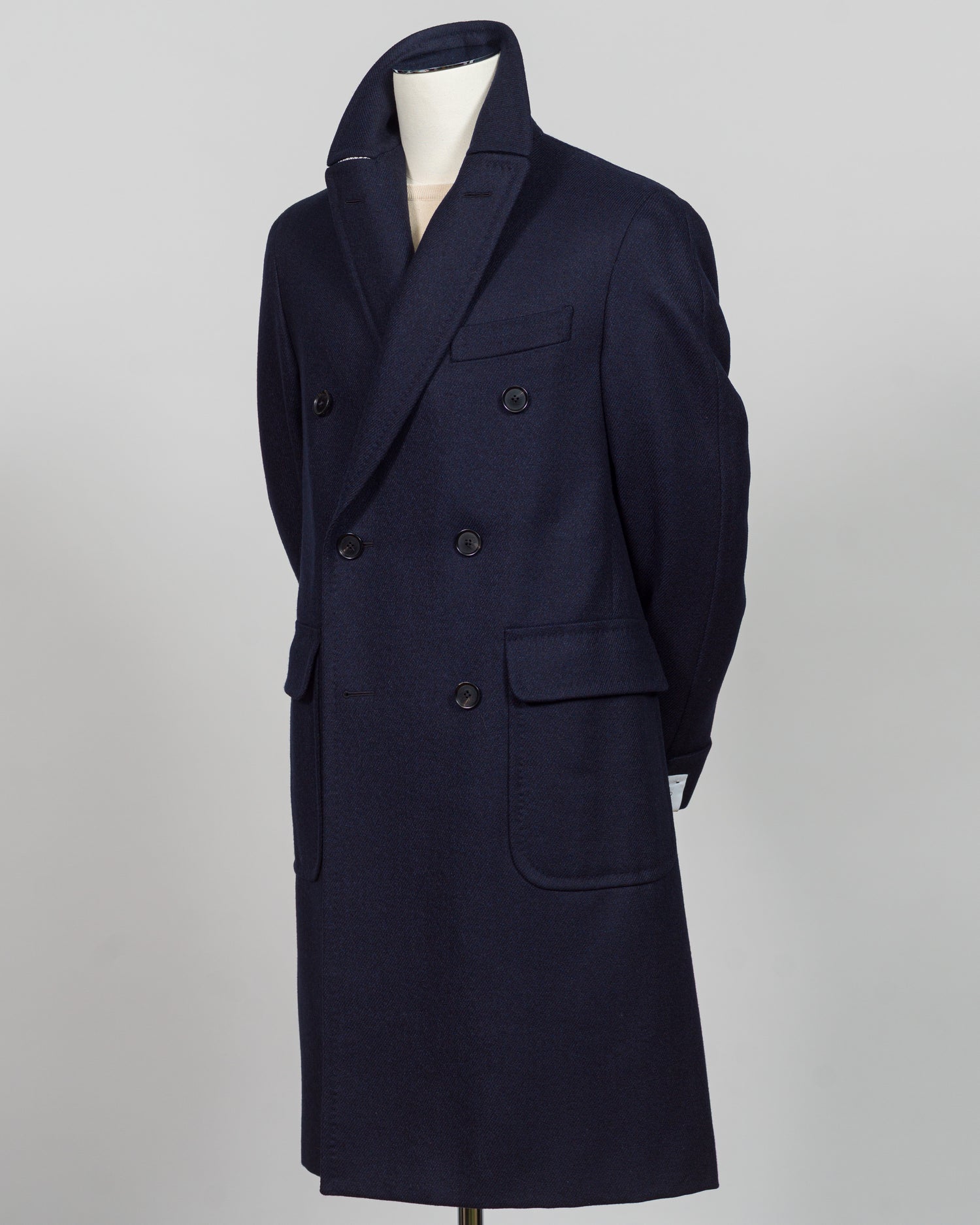 Caruso Wool & Cashmere Otello Overcoat / Navy