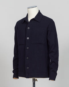 Crafted from a luxurious blend of wool and cashmere, the FLY3 Overshirt brings refined layering to your wardrobe. The structured silhouette works seamlessly over knitwear or worn open as a statement piece. Rich navy tone pairs effortlessly with neutrals and bold colors alike. Ideal for transitional seasons and versatile enough for both casual and tailored occasions. Expertly finished with attention to detail throughout.