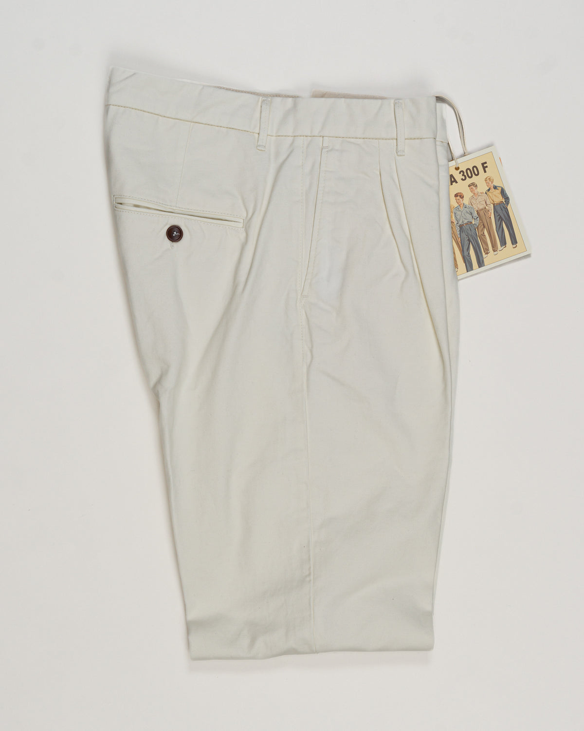Tela Genova Gabardine Trousers / Cream