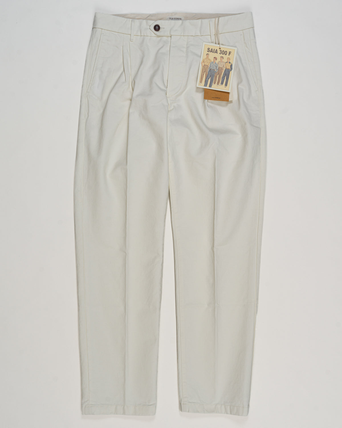 Tela Genova Gabardine Trousers / Cream