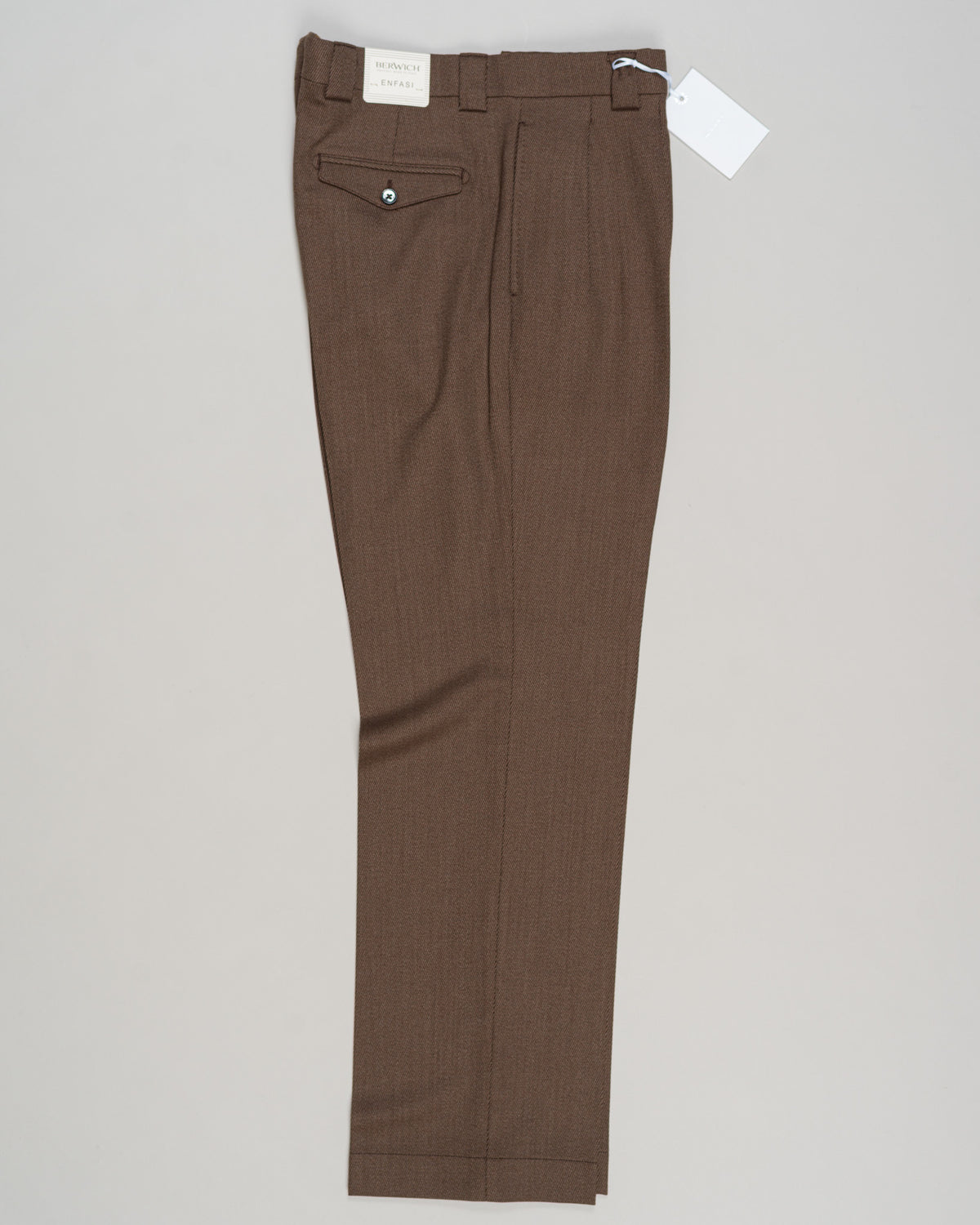 Berwich Pleated Wide Trousers / Light Brown