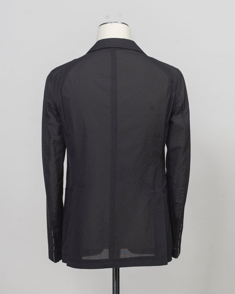 Composition: 55% Polyamide(Nylon) 45% Polyester
Modello: Monte Carlo / 1SMC22K
Color: Black / EN804
Unconstructed shoulder
Unlined
2 Buttons

Notch lapel
Patch pockets
Side vents
Made in Martina Franca, Italy