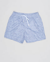 Composition: 100% Recycled Microfiber
Color: 598 / Navy
Article: 90102 / 44800
Model: Costume da bagno
Made in Italy Gran Sasso Pattern Swim Shorts / White &amp; Blue