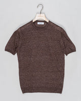 Composition: 100% Linen
Color: 170 / Brown
Article: 57177 / 24801
Model: Paricollo M/M
Made in Italy Gran Sasso Knitted Linen T-Shirt / Brown