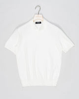 Composition: 55% Silk 45% Cotton
Color: 002 / Off White
Article: 43171 / 16221
Model: Tennis M/M
Made in Italy Gran Sasso Textured Capri Collar Knit / Off White