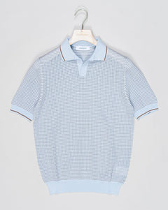 Composition: 100% Cotton
Color: 509 / Light Blue
Article: 57191 / 20650
Model: Tennis M/M
Made in Italy Gran Sasso Contrast Capri Collar Shirt / Light Blue
