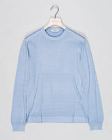 Light weight summer cashmere
Composition: 100% Cashmere
Color: 574 / Light Blue
Article: 43132 / 26220
Model: Paricollo M/L
Made in Italy Gran Sasso Cashmere Crew Neck / Light Blue