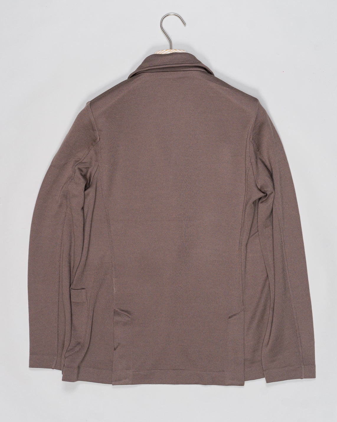 Composition: 100% Virgin Wool
Color: 148 / Taupe
Article: 57156 / 14512
Model: Giacca M/L
Made in Italy Gran Sasso Knitted Wool Blazer / Taupe