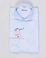 Art. 7742819103
Col. 102 Light Blue &amp; White
Slimline
100% Cotton
Garment washed twofold cotton Stenströms Striped Oxford Shirt / Light Blue &amp; White