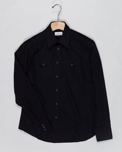 Composition: 100% Cotton
Snap buttons on front and cuffs
Article: 1029 599
Model: WEST
Color: Black
Made in Italy Alessandro Gherardi Cotton Western Shirt / Black