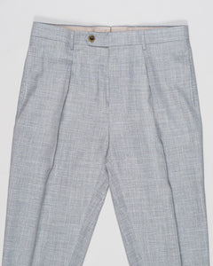 Fabric: Loro Piana Summertime: 71% Virgin wool natural stretch 15% Silk 14% Linen
Model: Chiaia Long
Article: PU19CHIAIALONGLP184U
Color: Light Grey
Made in Martina Franca, Puglia, Italy Berwich Chiaia Long Loro Piana Summertime Trousers / Light Grey