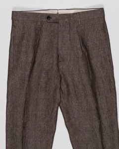 Fabric: Loro Piana Summertime: 71% Virgin wool natural stretch 15% Silk 14% Linen
Model: Chiaia Long
Article: PU19CHIAIALONGLP184U
Color: Brown
Made in Martina Franca, Puglia, Italy Berwich Chiaia Long Loro Piana Summertime Trousers / Brown