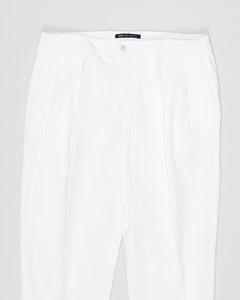 Article: 300519
Model: Portobellod
Color: White / 5120
Composition: 100% Cotton
Lining: 100% Cotton
Belt loops
Slanted side pockets
Made in Naples, Italy Briglia Portobello Cotton Trousers / White