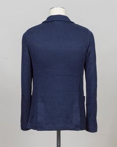 Composition: 68% Linen 32% Cotton
Color: 598 / Blue
Article: 57156 / 18652
Model: Giacca M/L
Made in Italy Gran Sasso Knitted Blazer / Blue