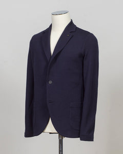 Composition: 100% Virgin Wool
Color: 598 / Navy
Article: 57156 / 14512
Model: Giacca M/L
Made in Italy Gran Sasso Knitted Wool Blazer / Navy