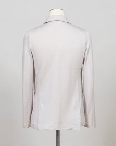 Composition: 100% Virgin Wool
Color: 051 / Light Grey
Article: 57156 / 14512
Model: Giacca M/L
Made in Italy Gran Sasso Knitted Wool Blazer / Light Grey