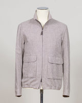 Composition: 57% Linen 27% Polyamide 16% Cotton
Article: GI000633U 17154
Color: 8600 / Light Brown
Made in Italy Herno Puppytooth Bomber Jacket / Light Brown