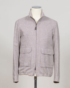 Composition: 57% Linen 27% Polyamide 16% Cotton
Article: GI000633U 17154
Color: 8600 / Light Brown
Made in Italy Herno Puppytooth Bomber Jacket / Light Brown