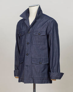 Model: 78110/56100
Material: 98 % Cotton 2% Polyester
Color: 598 Dark Denim Blue
Made in Italy Gran Sasso Denim Overshirt / Dark Blue