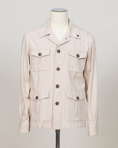 Model: 78110/56100
Material: 100% Cotton
Color: 012 Light Beige
Made in Italy Gran Sasso Cotton Twill Overshirt / Light Beige