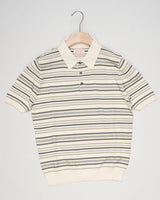 Short sleeve polo shirt in cotton from Maglificio G.R.P. 1973 Firenze
Composition: 100% Gassed Cotton
Short Sleeves
3 Buttons
Article: FOLK1 PSSGS42III
POLO S/S
Color: ECRU with Navy and green detailing
Made in Italy G.R.P. Firenze CASA-ISAAC Folk Polo / Ecru