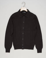 Composition: 93% Cotton 7% Cashmere
Color: 099 / Black
Article: 23114 / 17801
Model: Cardigan M/L
Made in Italy Gran Sasso Cotton &amp; Cashmere Cardigan / Black