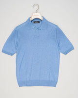 Composition: 100% Silk
Article: 43129 / 23503
Color: 530 Light Blue
Model: Tennis M/M
Made in Italy Gran Sasso Capri Collar Silk Knit / Light Blue