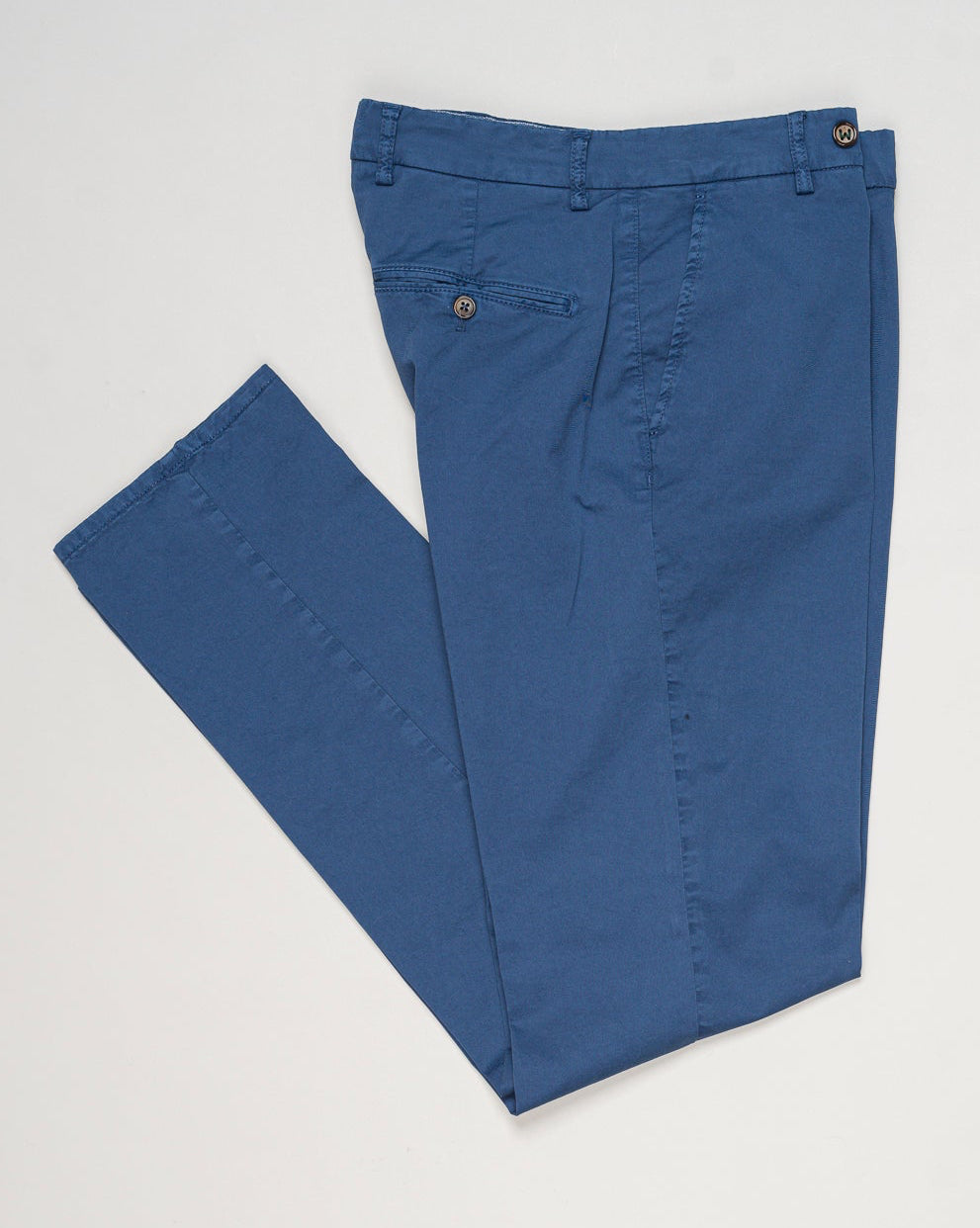 Berwich Garment Dyed Cotton Chinos / Avio