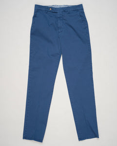 Berwich Garment Dyed Cotton Chinos / Avio