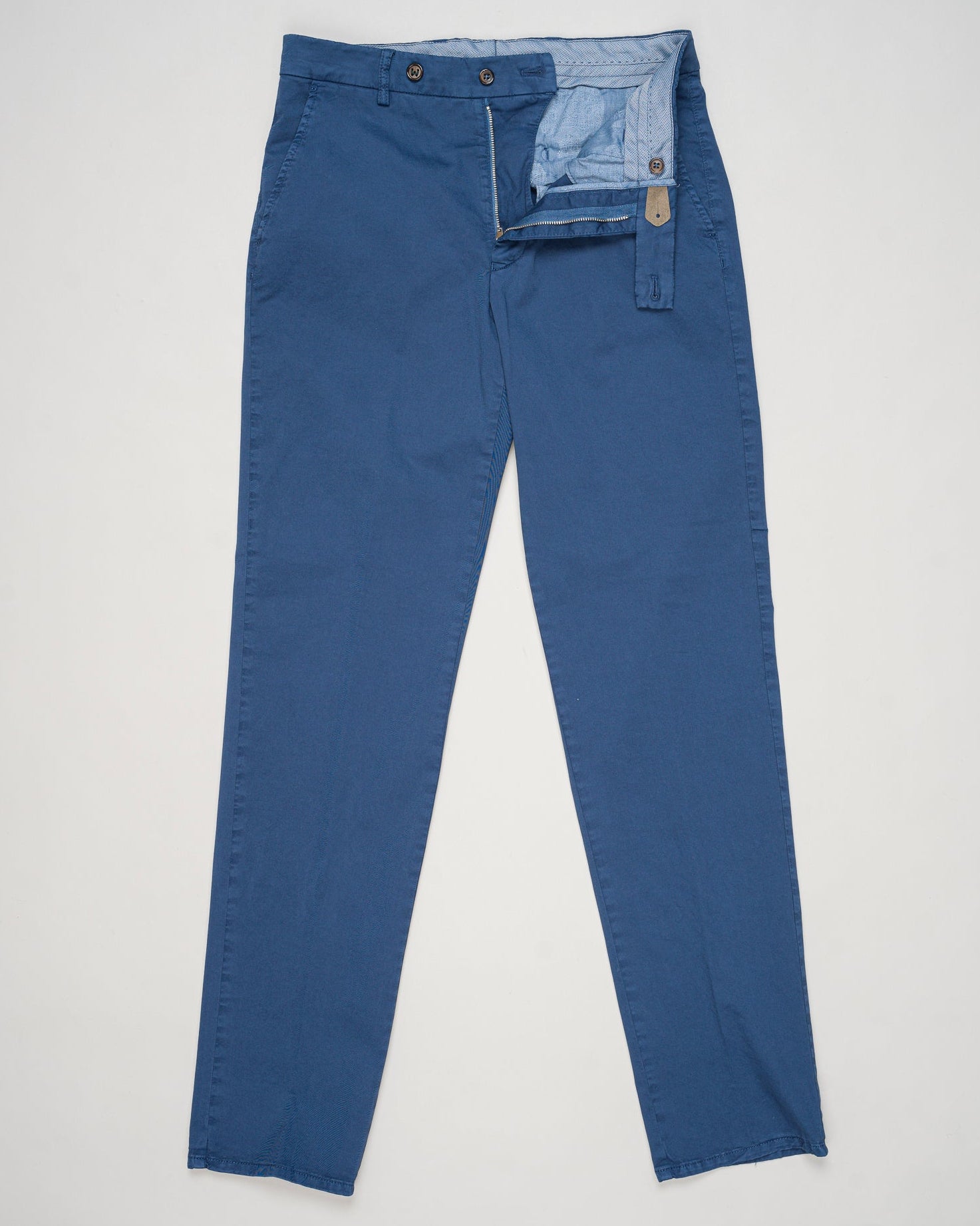 Berwich Garment Dyed Cotton Chinos / Avio