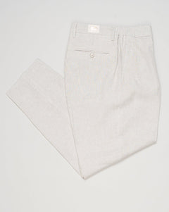 Mod. Portobellos
Art. 300118
Col. 00023 Natural
100% linen
Made in Italy Briglia Portobello Linen Trousers / Natural