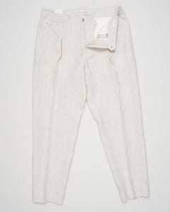 Mod. Portobellos
Art. 300118
Col. 00023 Natural
100% linen
Made in Italy Briglia Portobello Linen Trousers / Natural