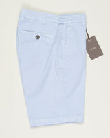 Model: ber_muda elax-GD
Article: ts0001x
Composition:&nbsp;98% Cotton, 2% Elastane
Color: Light Blue / Lt Azzurro 75&nbsp;
Made in Martina Franca, Italy Berwich Garment Dyed Cotton Shorts / Light Blue