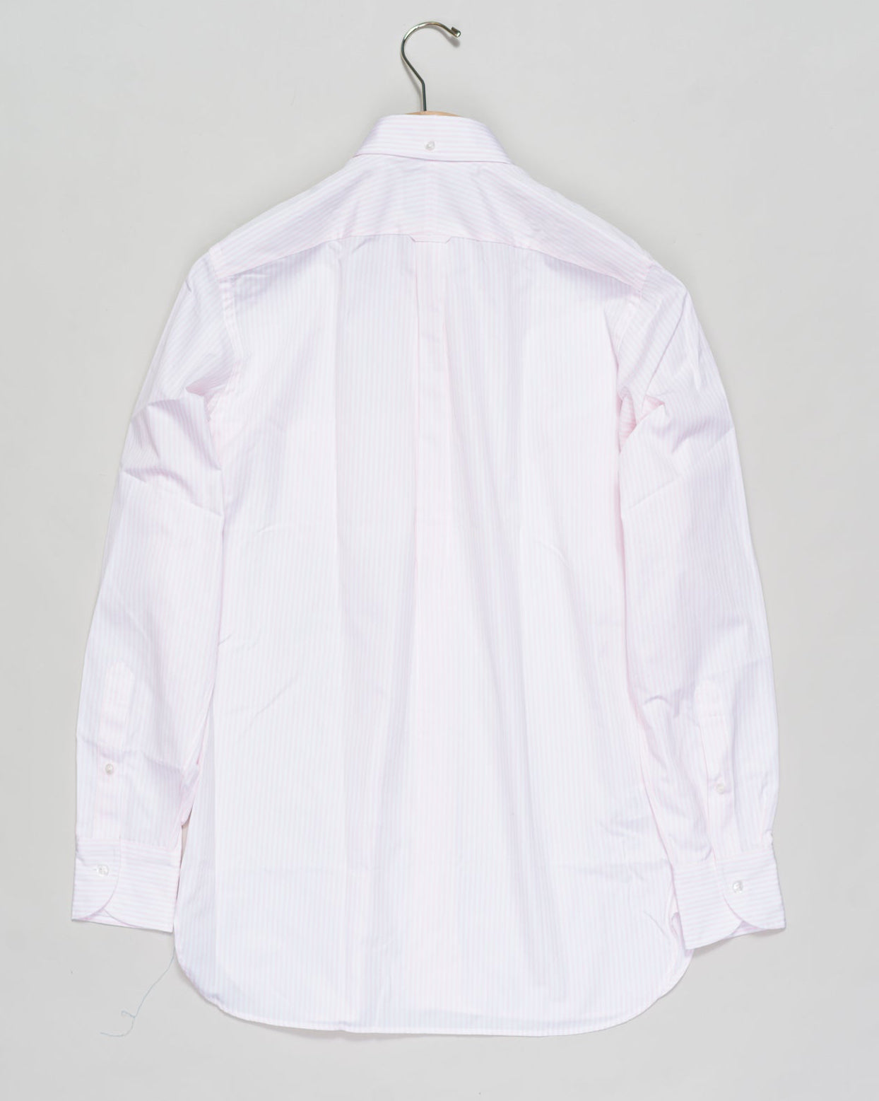 Drake's Narrow Stripe Button-Down Poplin Shirt / Pink