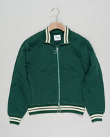 Drake's Stripe Accent Jersey Tracktop / Green & Ecru