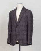Montecarlo 1SHO22K (1.5cm longer)
Notch
SB 2 bot
2 sp
 Art 440022
Col M1382
86% Wool 14% pl
Made in Martina Franca, Italy Tagliatore Glencheck Jacket / Brown & Black