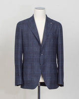 Montecarlo 1SHO22K (1.5cm longer)
Notch
SB 2 bot
2 sp
&nbsp;Art 440022
Col B1161
86% Wool 14% pl
Made in Martina Franca, Italy Tagliatore Glencheck Jacket / Blue &amp; Navy